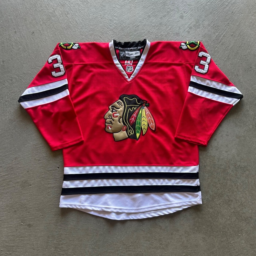 Reebok CCM Chicago Blackhawks Jersey Size 48 Red Dustin Byfuglien 33 Autographed